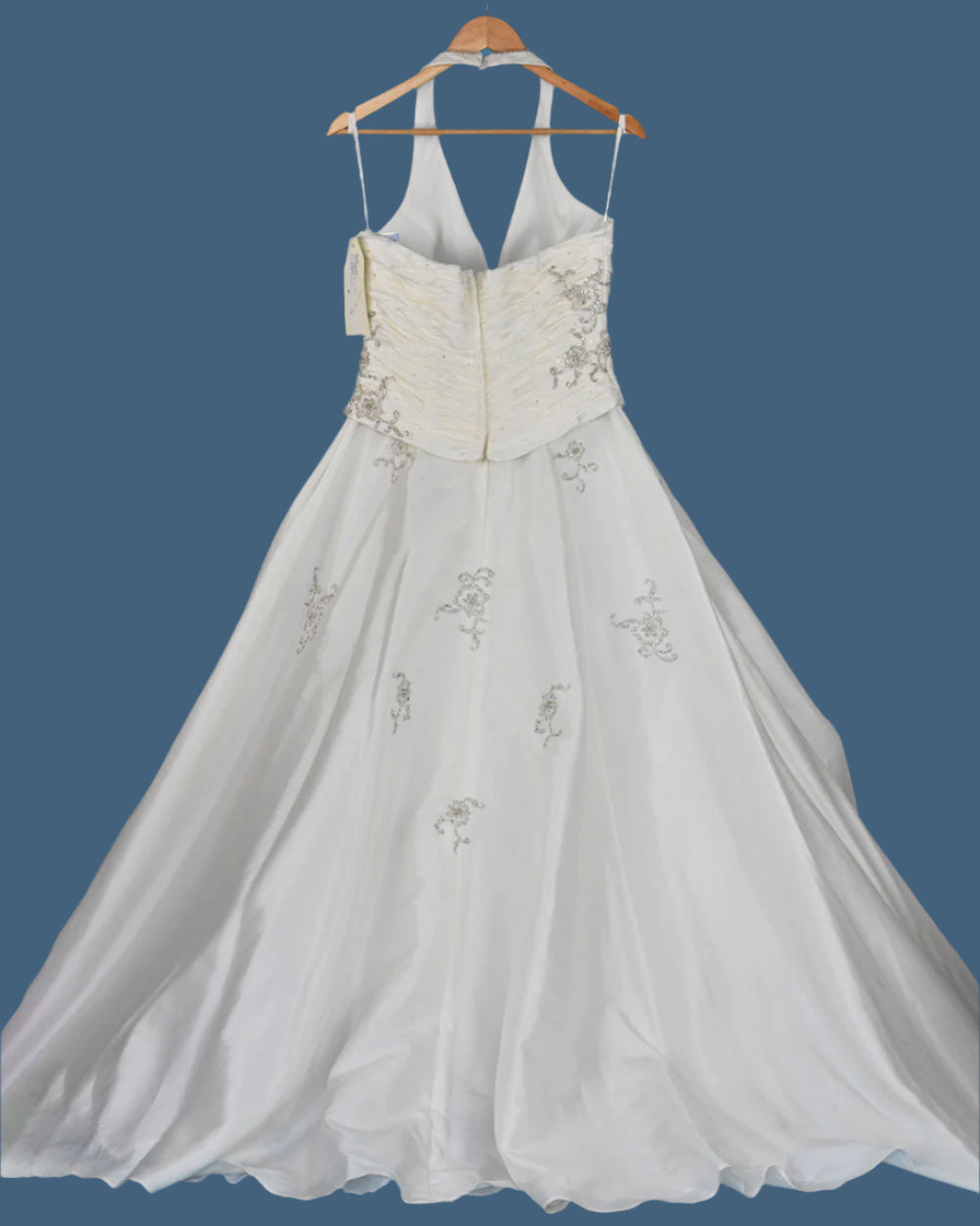 Sacha James Ivory Halter Neck Wedding Dress Size 14