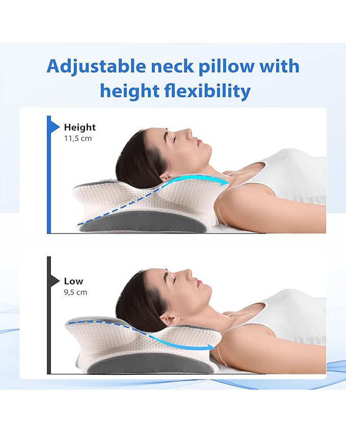 MULISOFT Memory Foam Pillow Ergonomic Grey