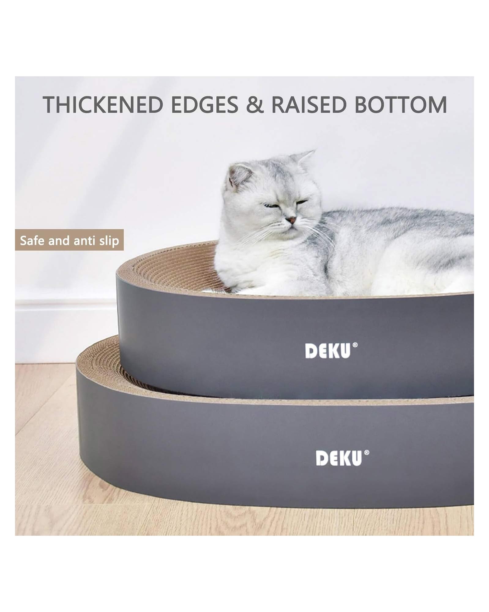2 in 1 Cat Scratch Bed Round Corrugated Cardboard Refill 50cm