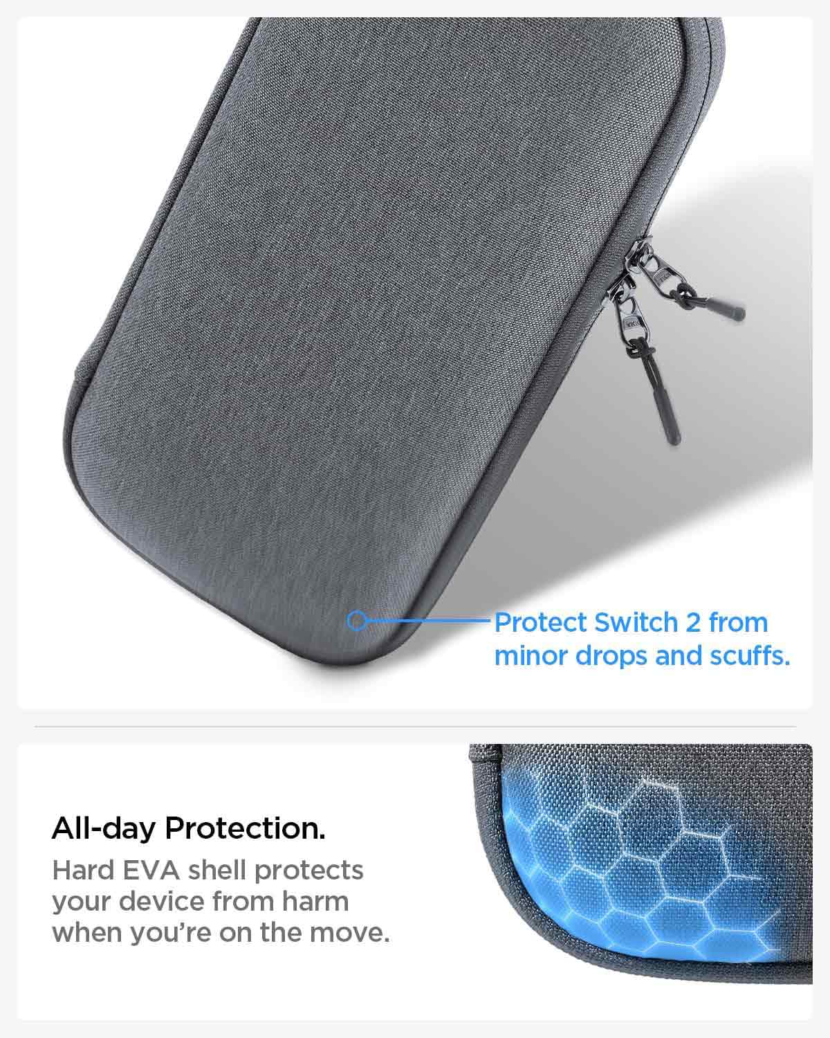 Klasden Compact Carrying Pouch for Nintendo Switch 2 Grey