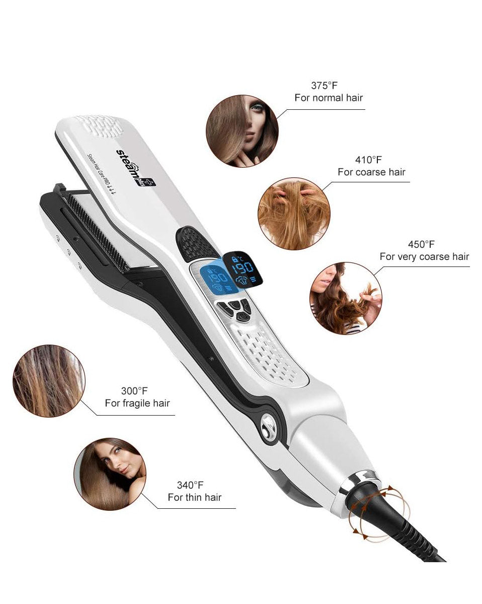 Professional Tourmaline Ceramic Steam Iron for Hair