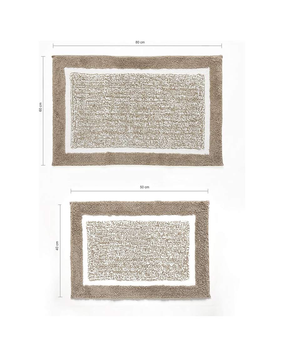 Bath Mat Sets 2 Piece Brown 50x80 cm 50x40 cm