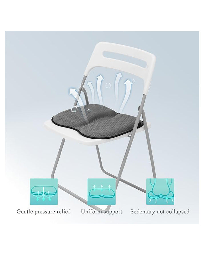 Gel Seat Cushion Pad Non-Slip for Car Seat Wheelchair Grey