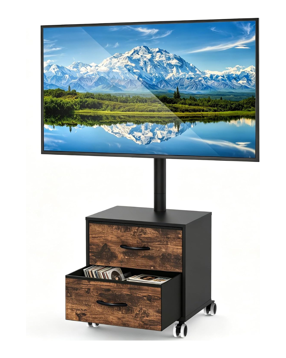 5Rcom TV Stand on Wheels for 32-60 inch TVs TW7002 A01