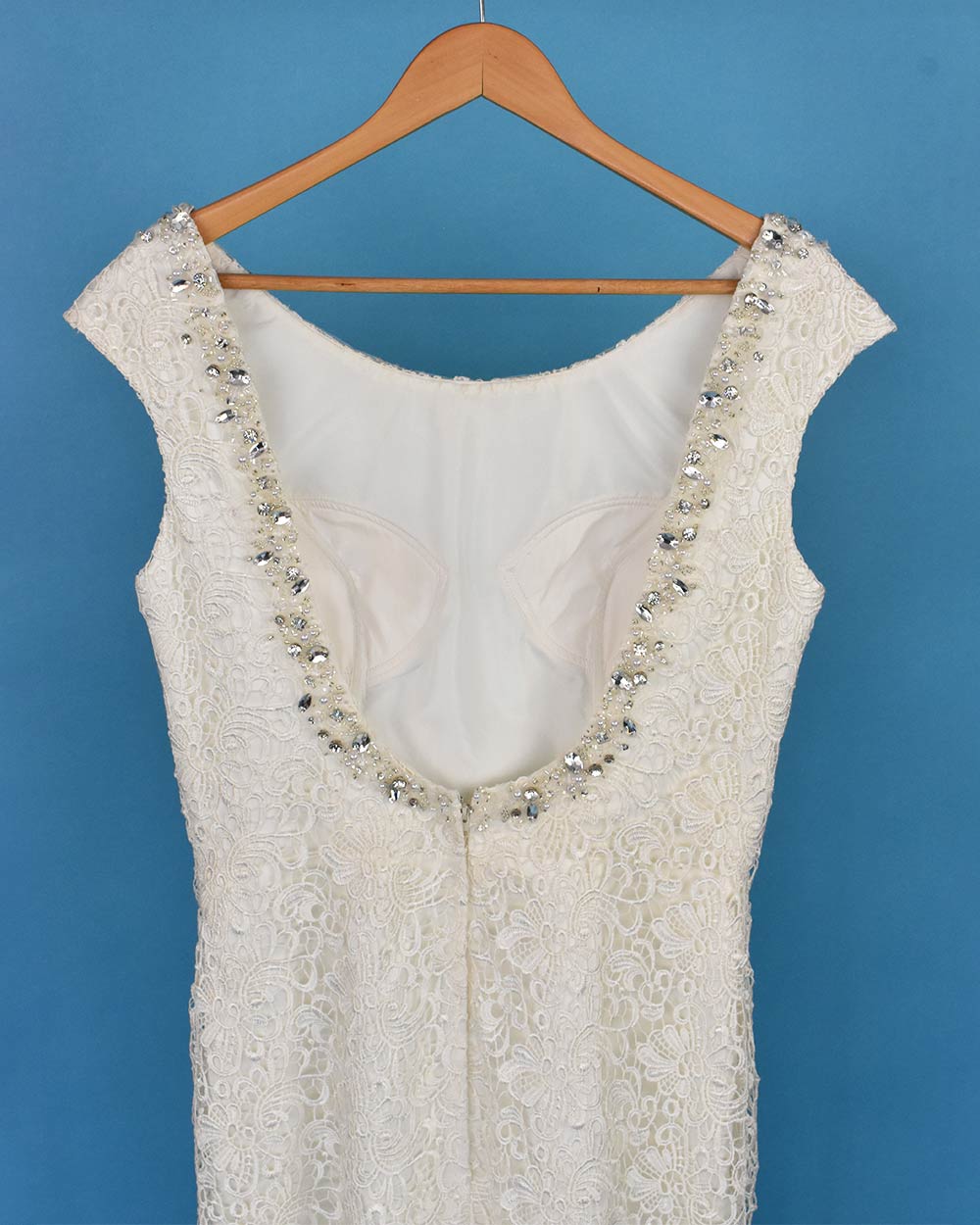 Venus Ivory Illusion Back Wedding Dress Size 12