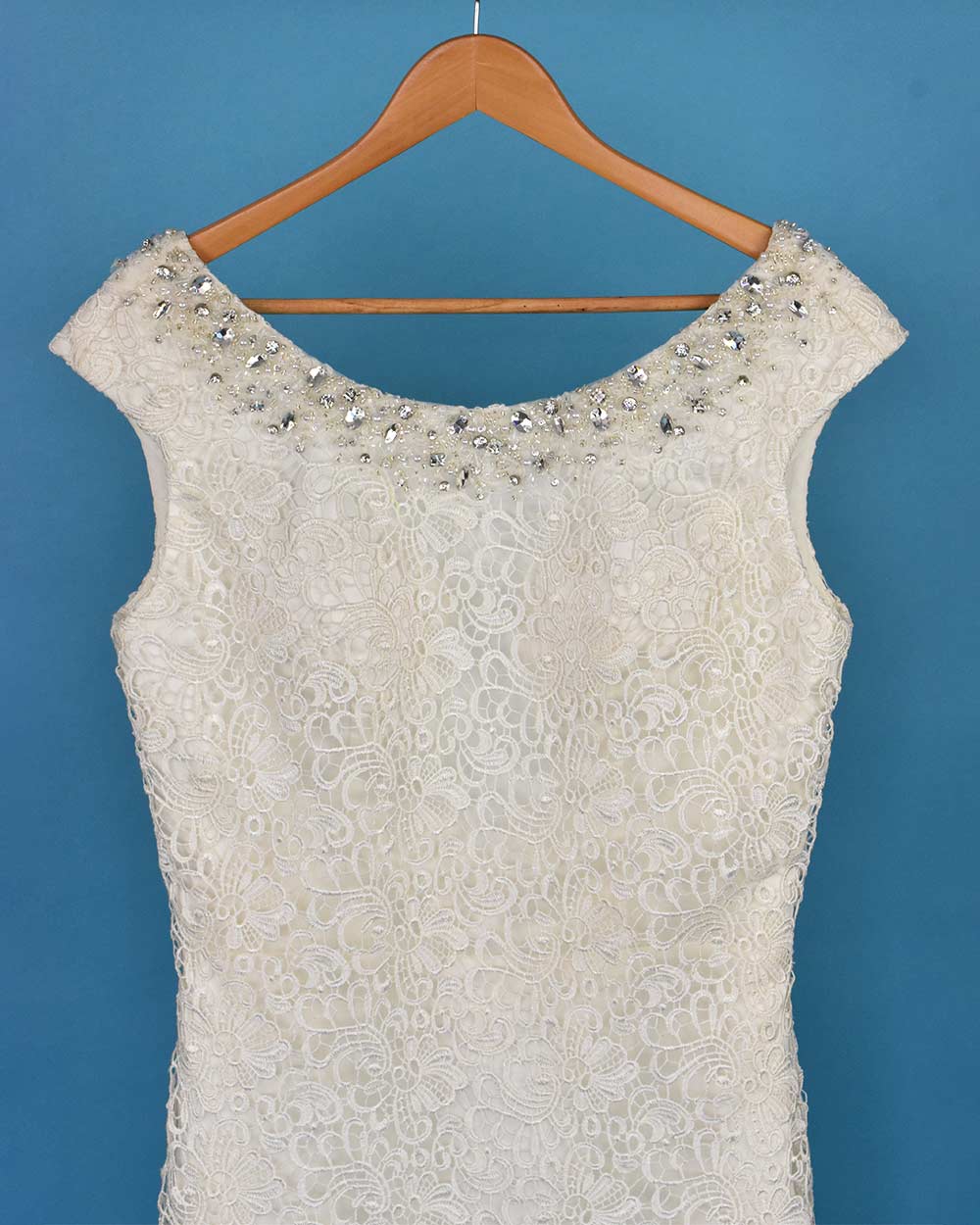Venus Ivory Illusion Back Wedding Dress Size 12