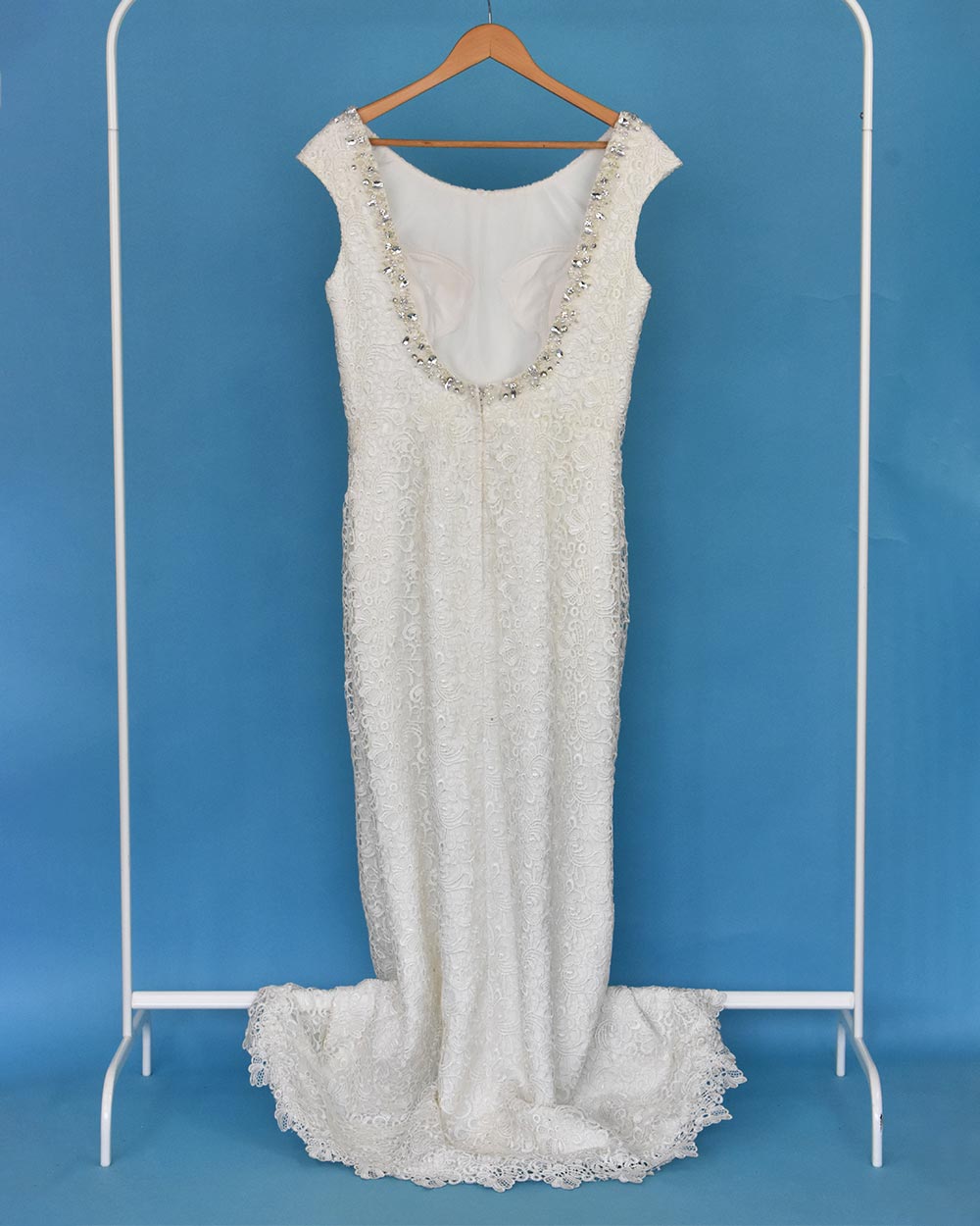 Venus Ivory Illusion Back Wedding Dress Size 12