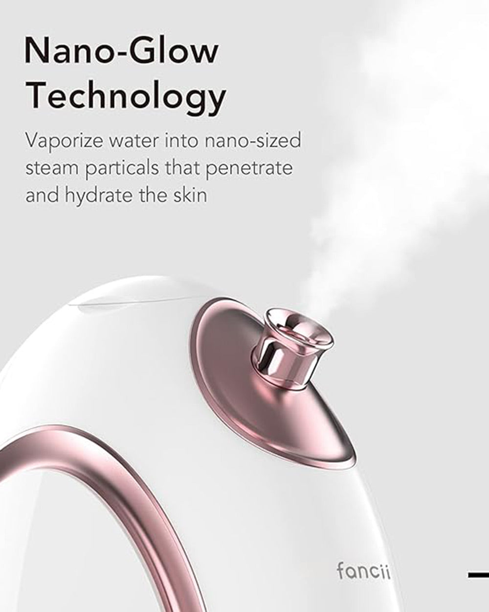 Fancii Nano Ionic Facial Steamer Hot & Cool Aromatherapy 6 Spa Settings