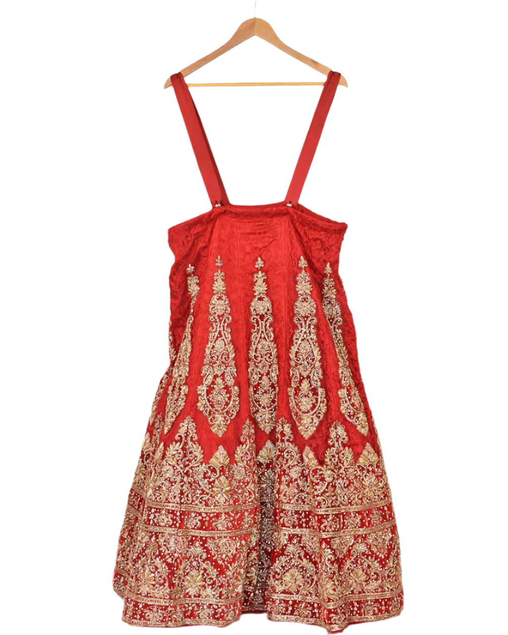Red 3 Piece Bridal Peplum Lehenga Dupatta Size 12-14