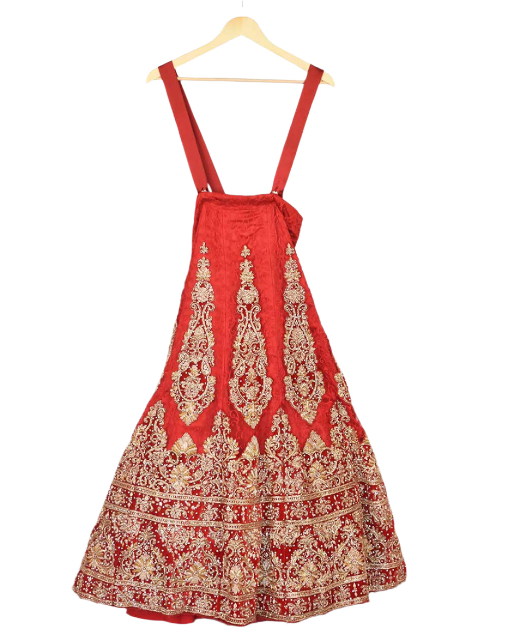 Red 3 Piece Bridal Peplum Lehenga Dupatta Size 12-14