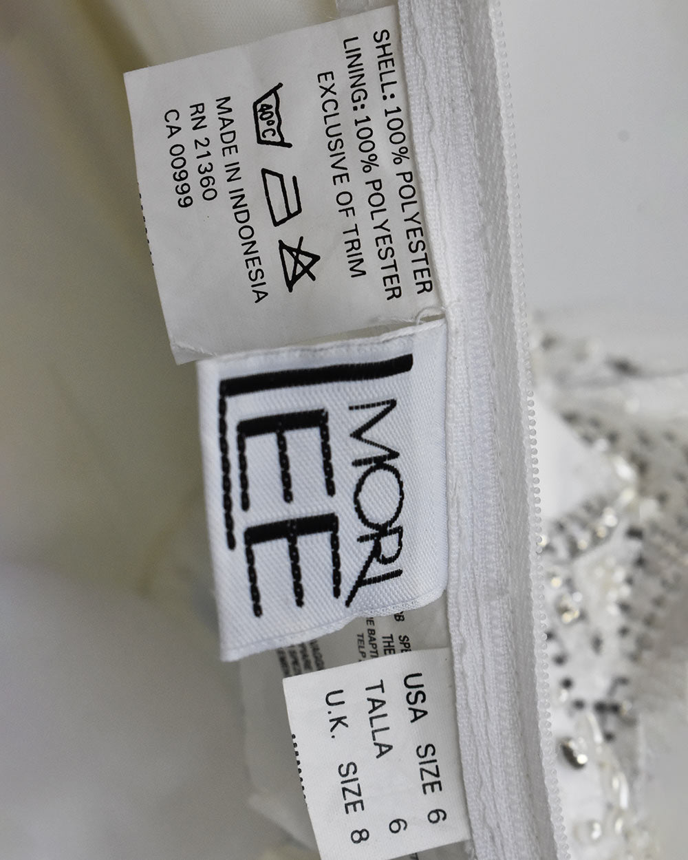 Mori Lee White Princess Wedding Dress Size 6