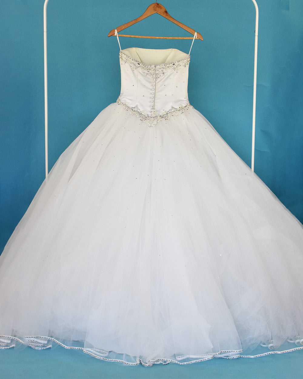 Mori Lee White Princess Wedding Dress Size 6