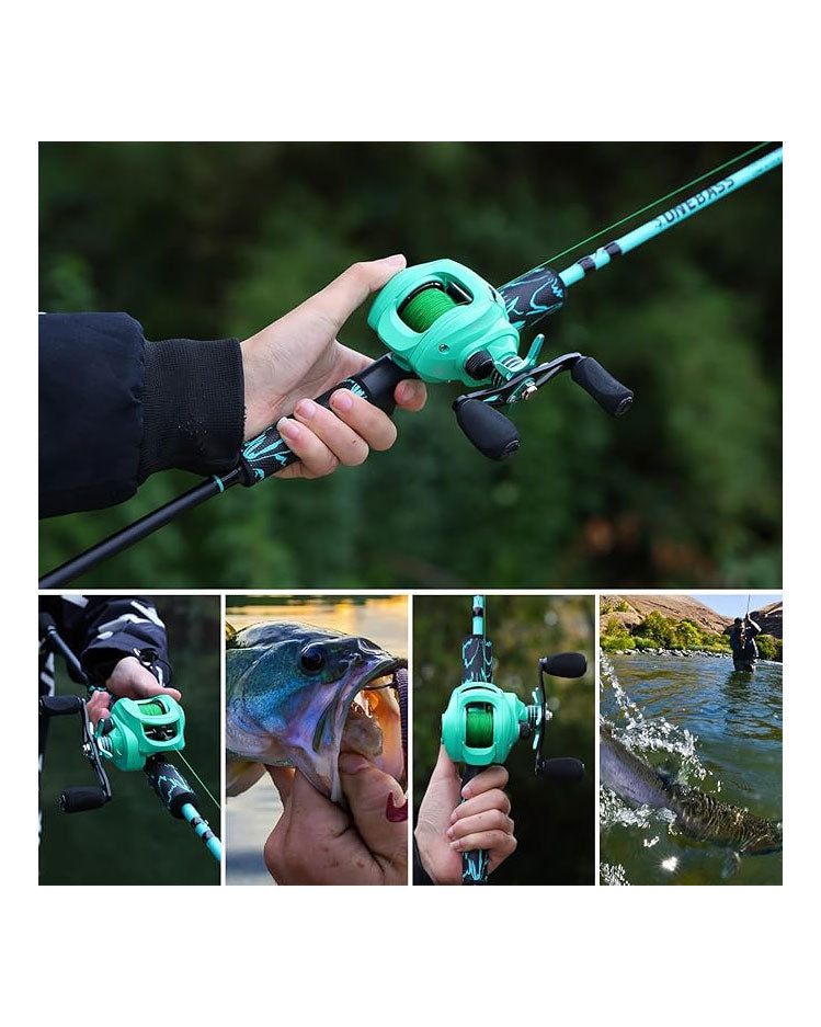 Fishing Rod Reel Combo IM6 Graphite 2Pc Blank Baitcasting