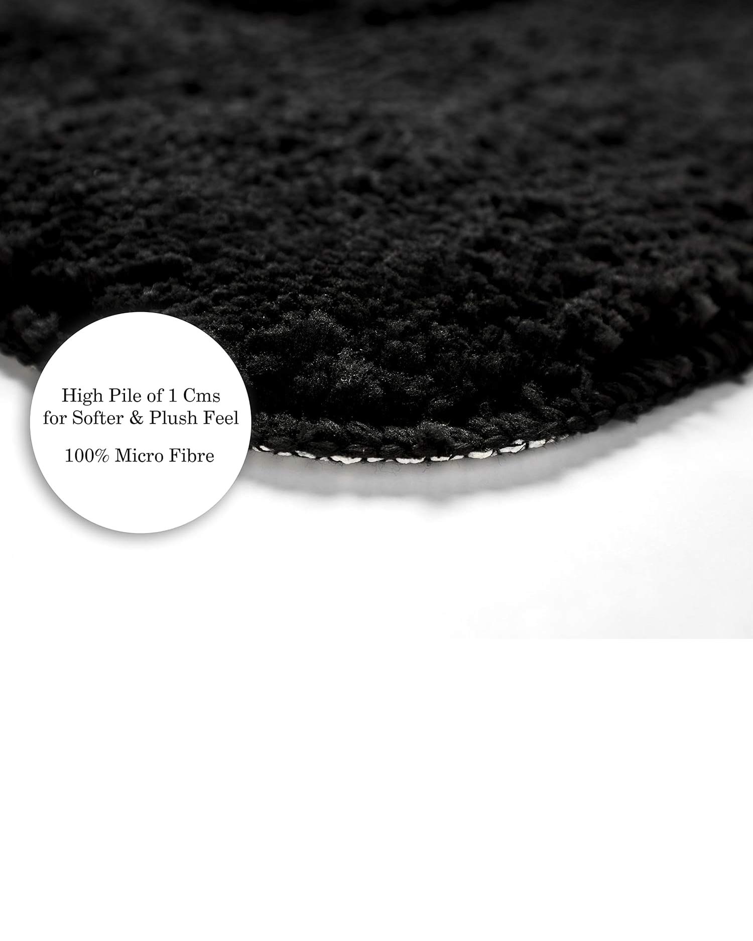 Bath Mat Sets 2 Piece Black 50x80 cm 50x40 cm
