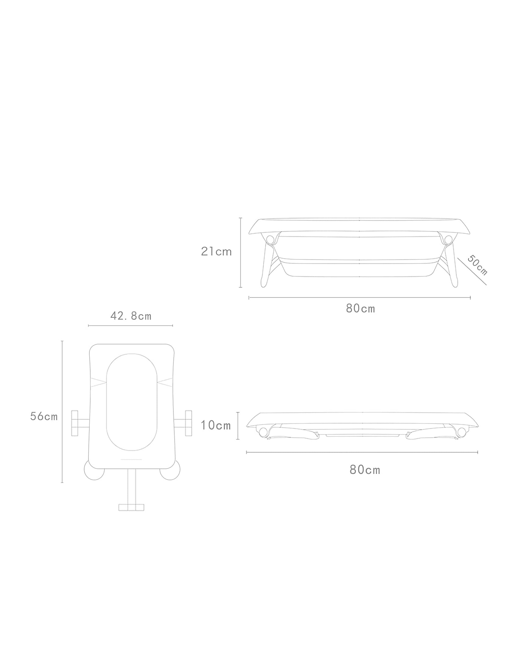 Foldable Baby Bathtub Temperature Sensing Blue