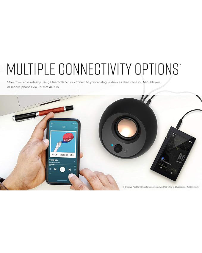 CREATIVE Pebble V3 Minimalistic 2.0 USB-C Desktop Speakers
