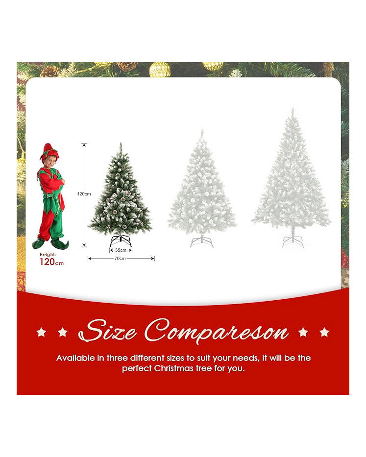 Artificial Christmas Tree 4ft Metal Stand Snow Flocked
