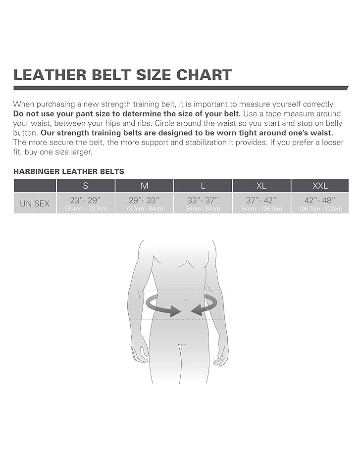Harbinger Padded Leather Weight Lifting Belt Medium