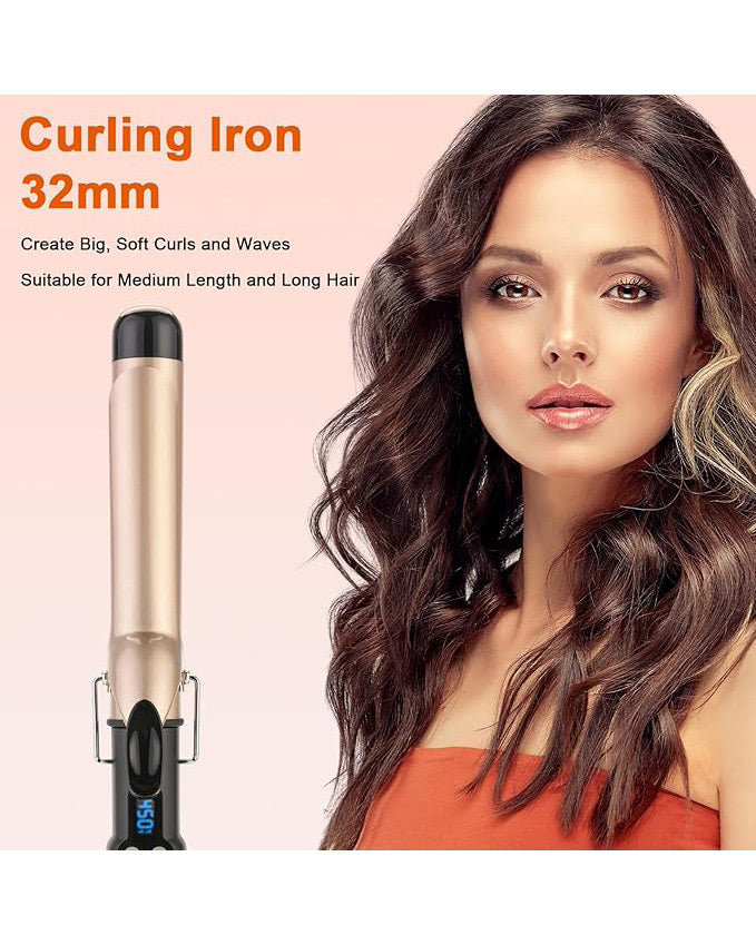 Professional Tourmaline Ceramic Barrel Curler Iron 32mm