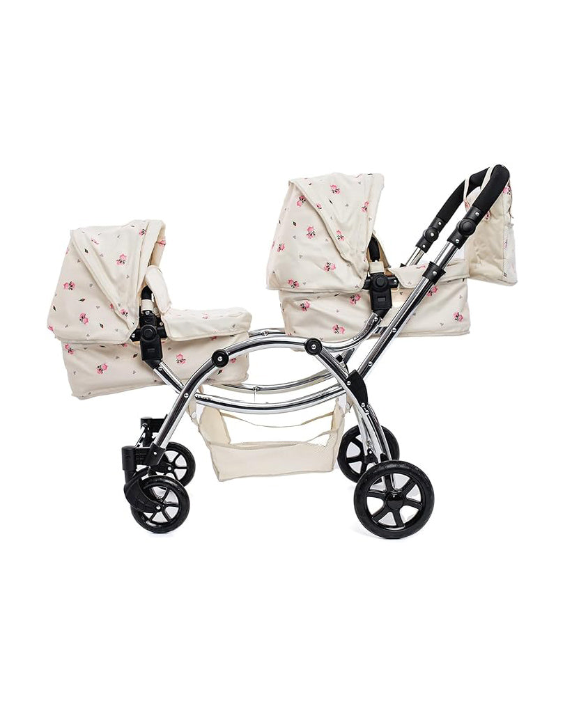 Roma Darcie Twin Cream Dolls Pram Ages 3+ Cream