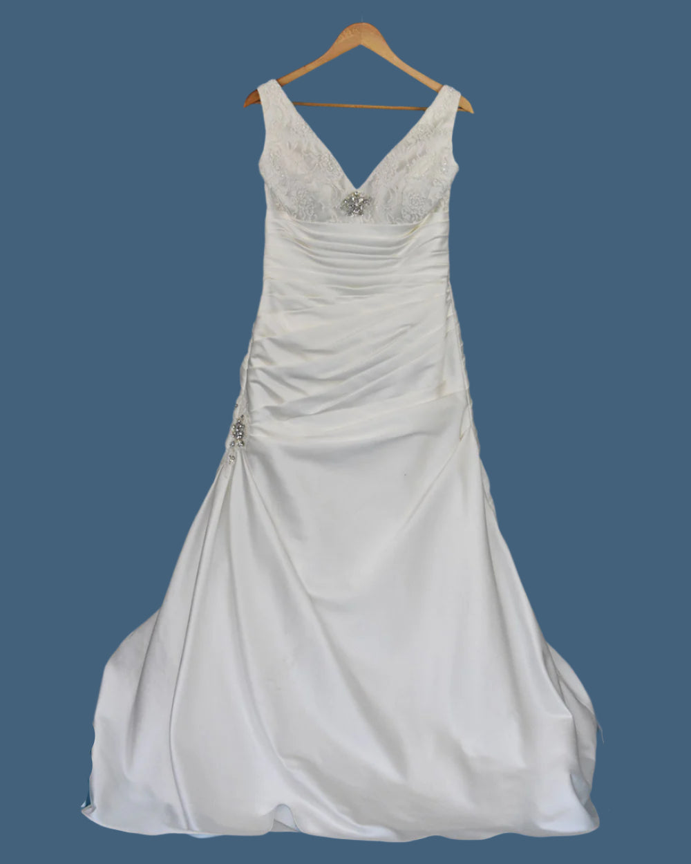 Venus Ivory Ruched Corset Wedding Dress Size 12