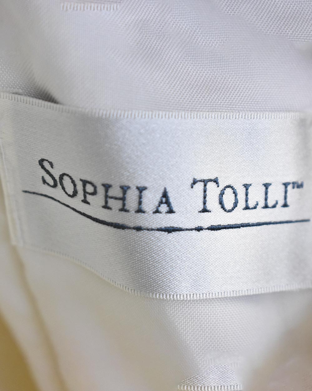 Sophia Tolli Ivory Ruched A Line Wedding Dress