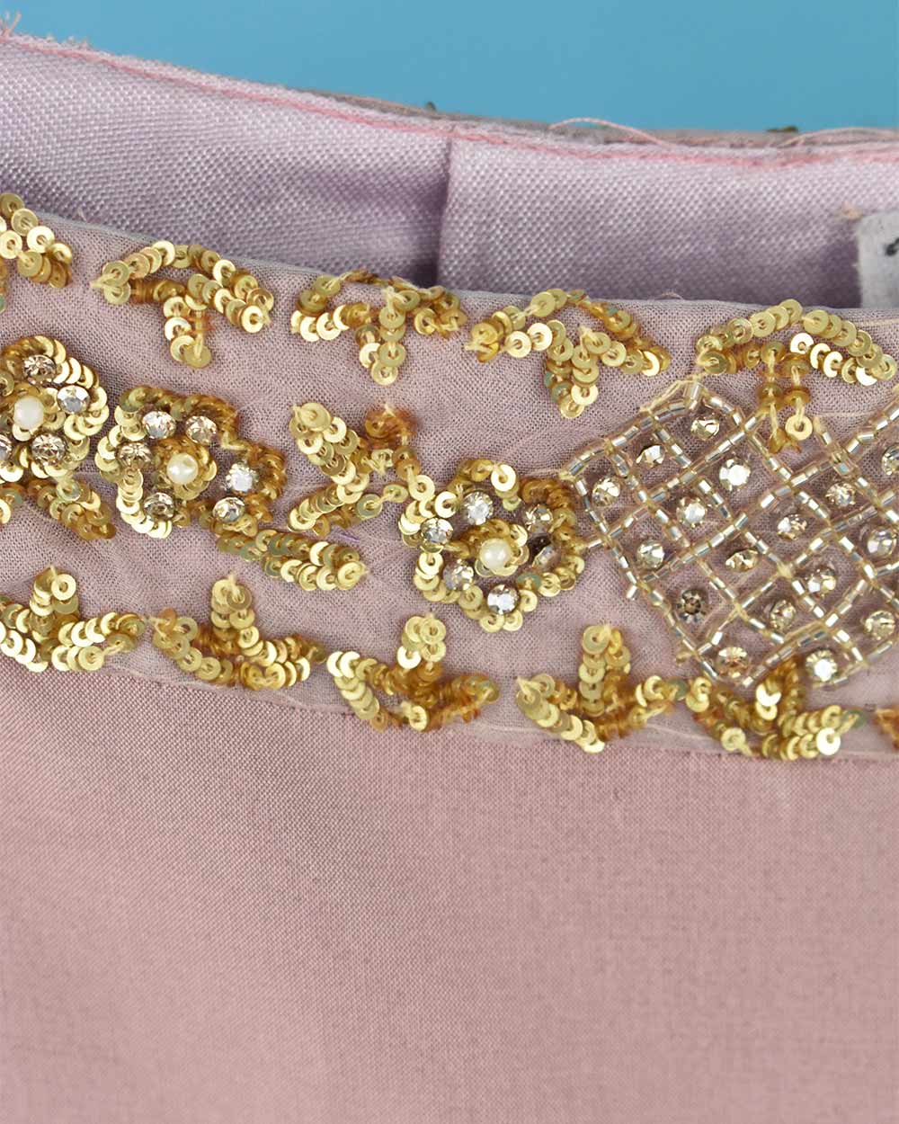 Pale Pink Asian Wedding Bodice Skirt Shawl