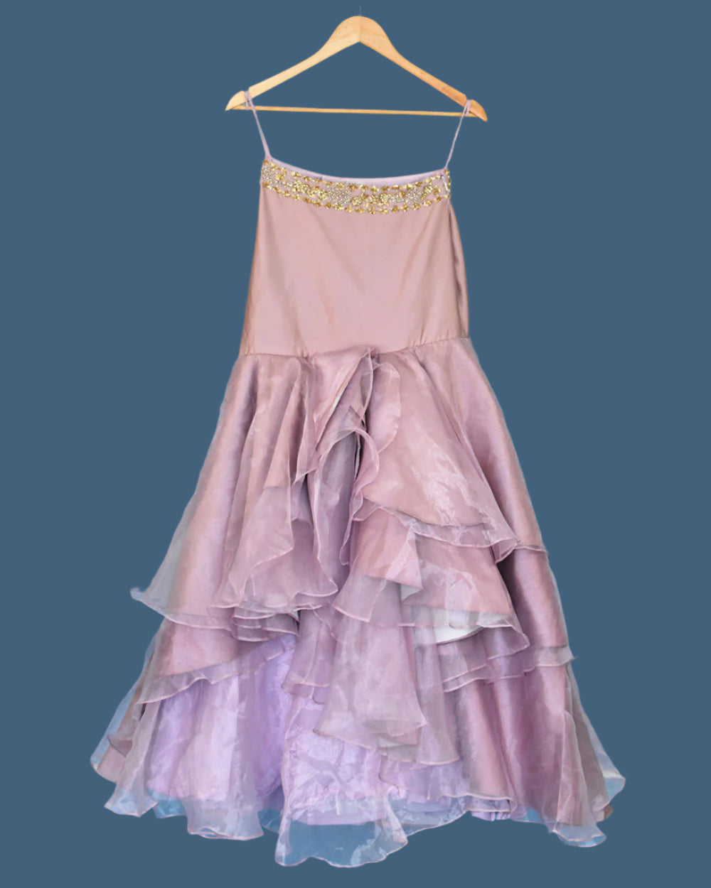 Pale Pink Asian Wedding Bodice Skirt Shawl