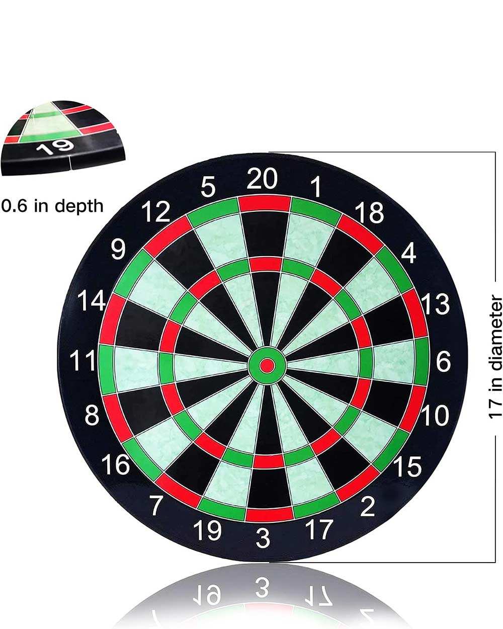 Darts Board Magnetic Safety Set 17" With Darts