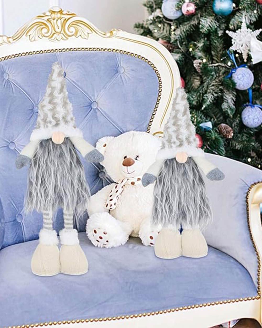 Christmas Gonk Extendable Legs Ornament Grey