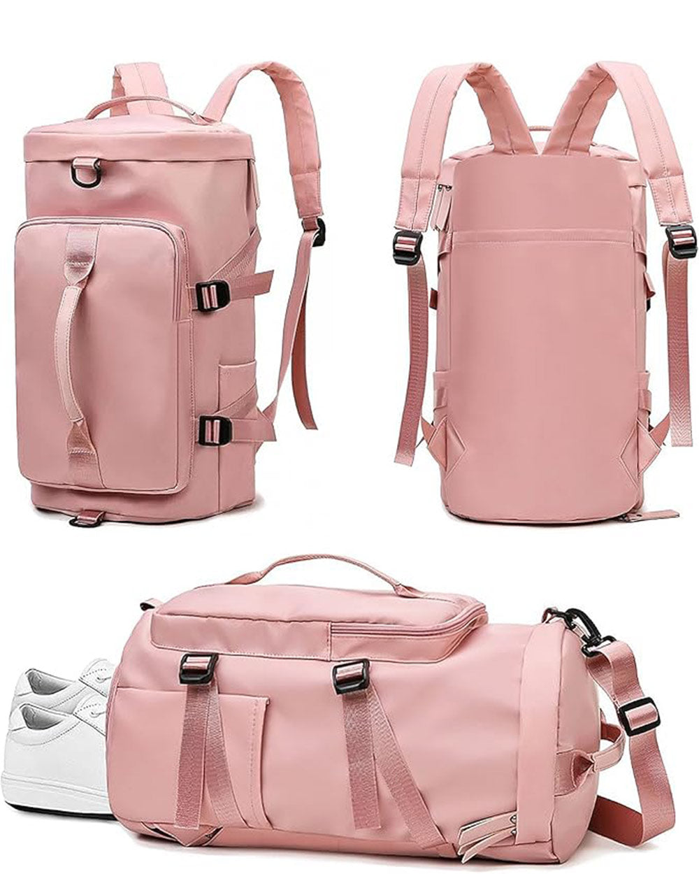 Multi Functional Gym Travel Bag Pink Rucksack Holdall