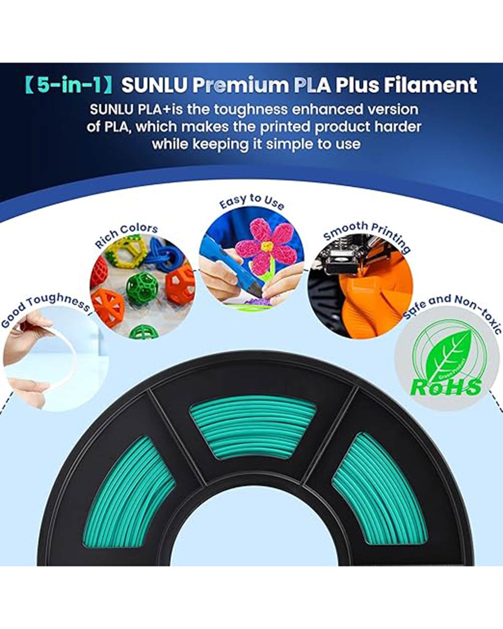 3D Printer Filament 1.75mm PLA+ 3D Filament FDM 3D Printer 3D Pens