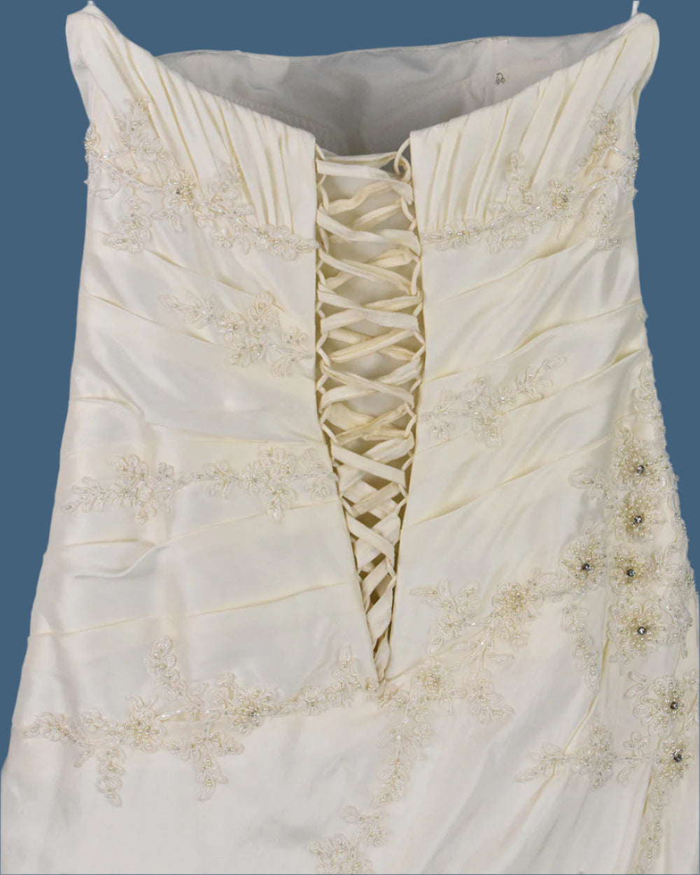 Lotus Oriental Crop Ivory A Line Wedding Dress
