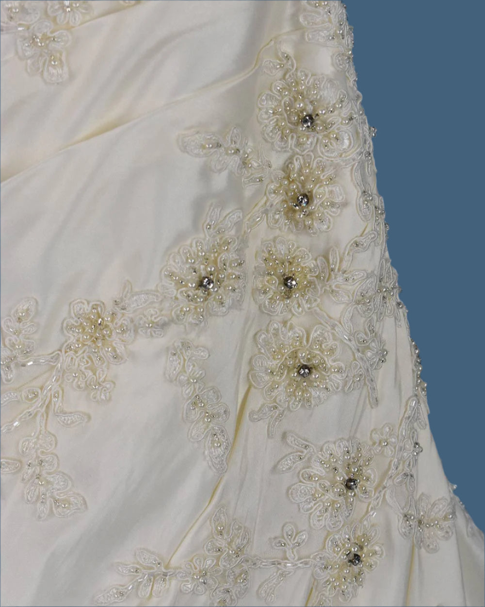 Lotus Oriental Crop Ivory A Line Wedding Dress