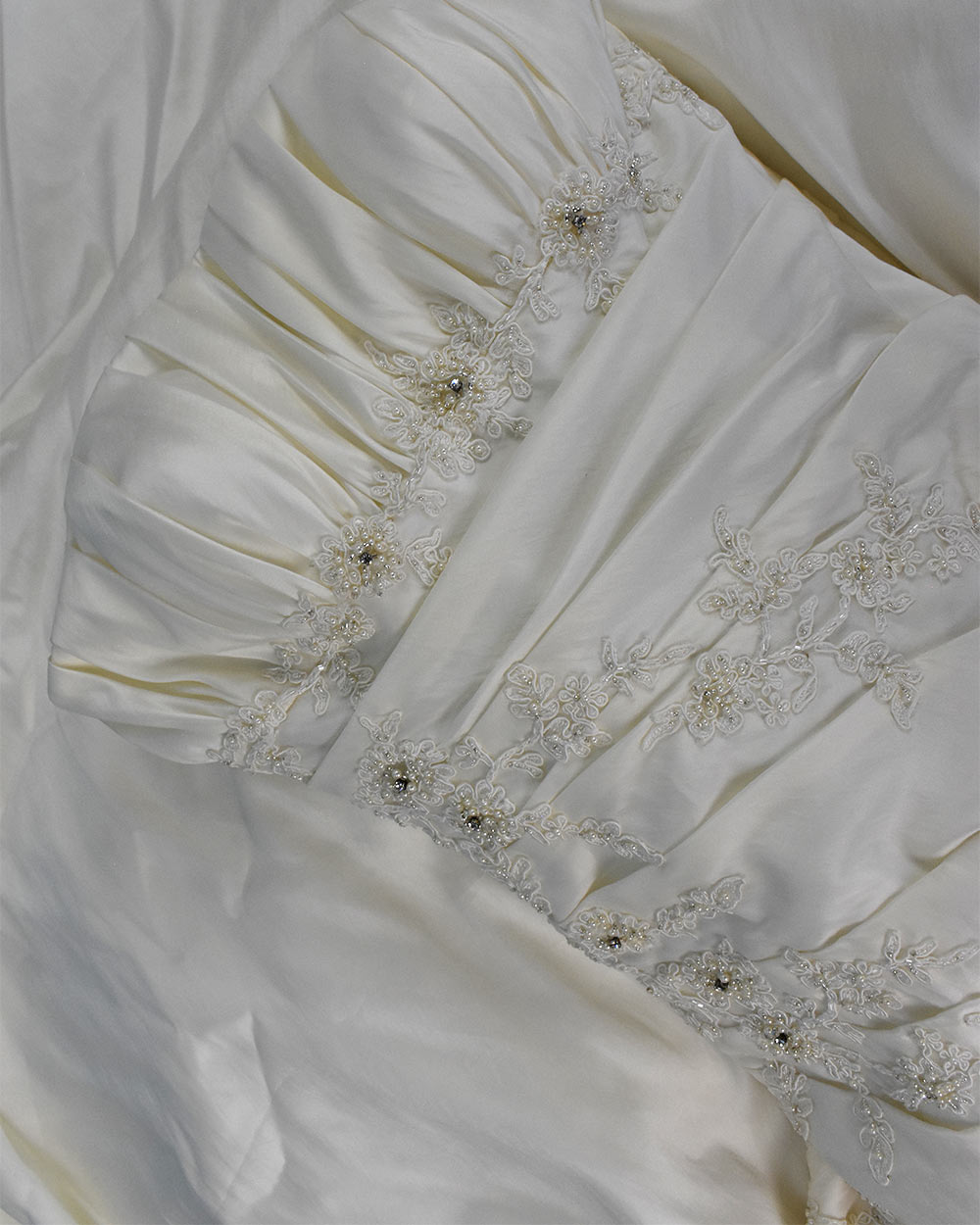 Lotus Oriental Crop Ivory A Line Wedding Dress