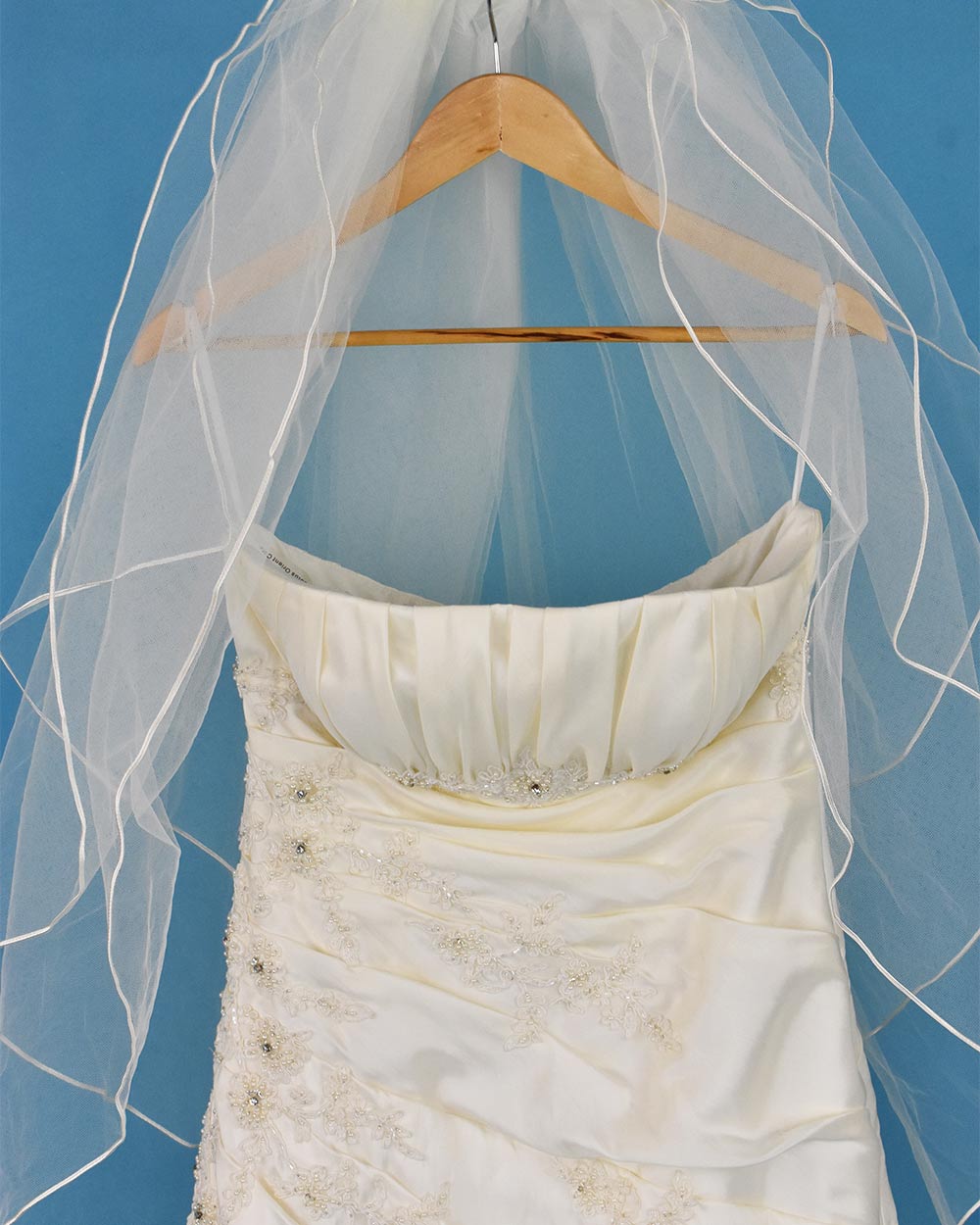Lotus Oriental Crop Ivory A Line Wedding Dress