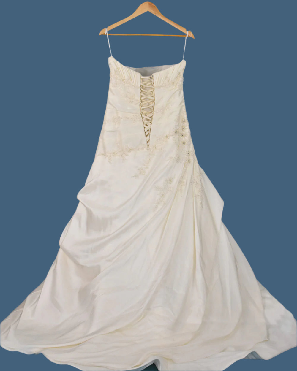 Lotus Oriental Crop Ivory A Line Wedding Dress