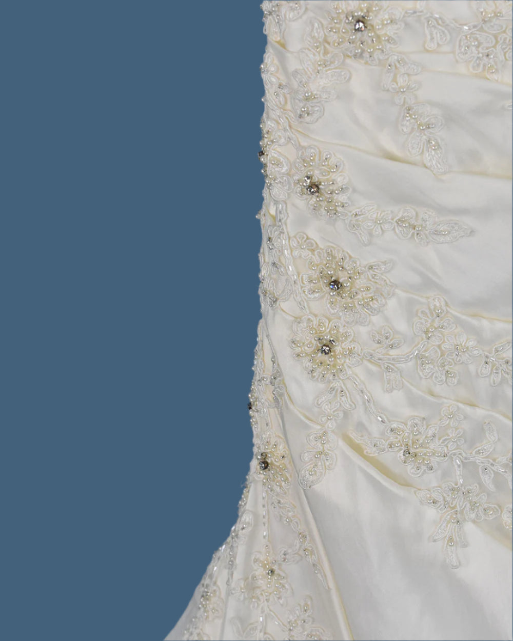Lotus Oriental Crop Ivory A Line Wedding Dress