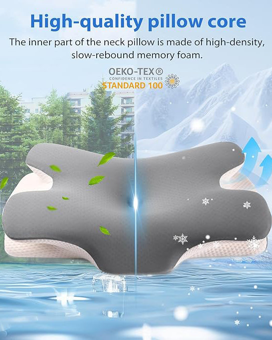 MULISOFT Memory Foam Pillow Ergonomic Grey