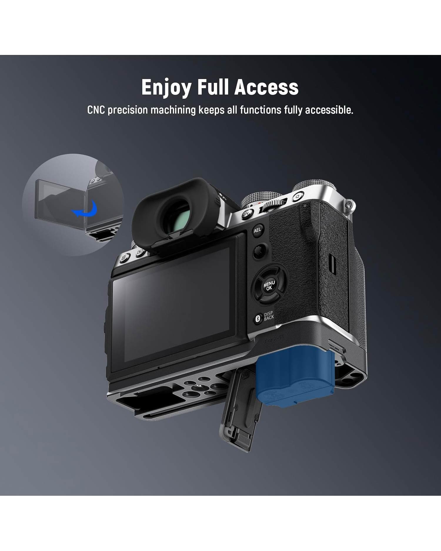 NEEWER X-T5 L Handle Grip Metal L Plate Silicone Grip CA014G
