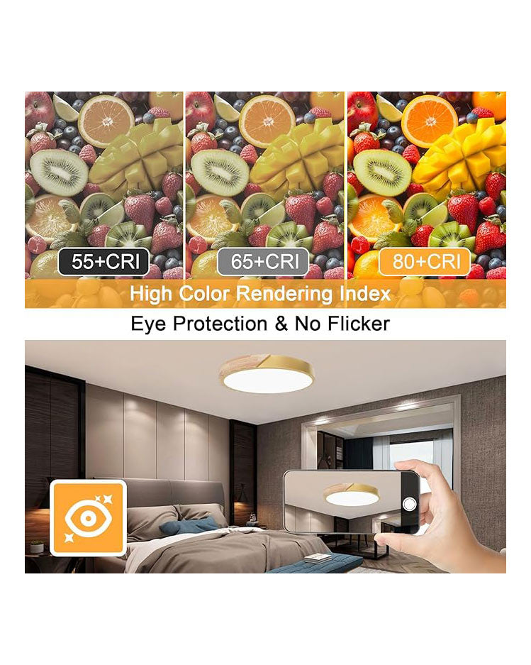 LED Ceiling Light Panel 50W 5000LM Gold 50cm