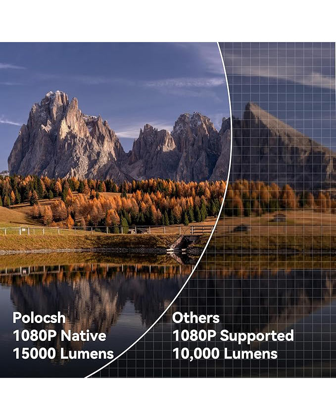 Polocsh Mini Portable Outdoor Projector iOS Android HDMI