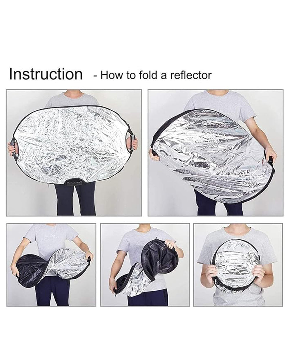 Selens 5 in 1 Collapsible Oval Light Reflector 80x120cm