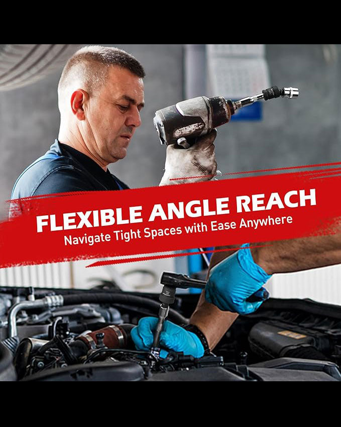 SEDY Universal Joint-Socket Swivel Set 3Piece 1/2" 3/8" 1/4"