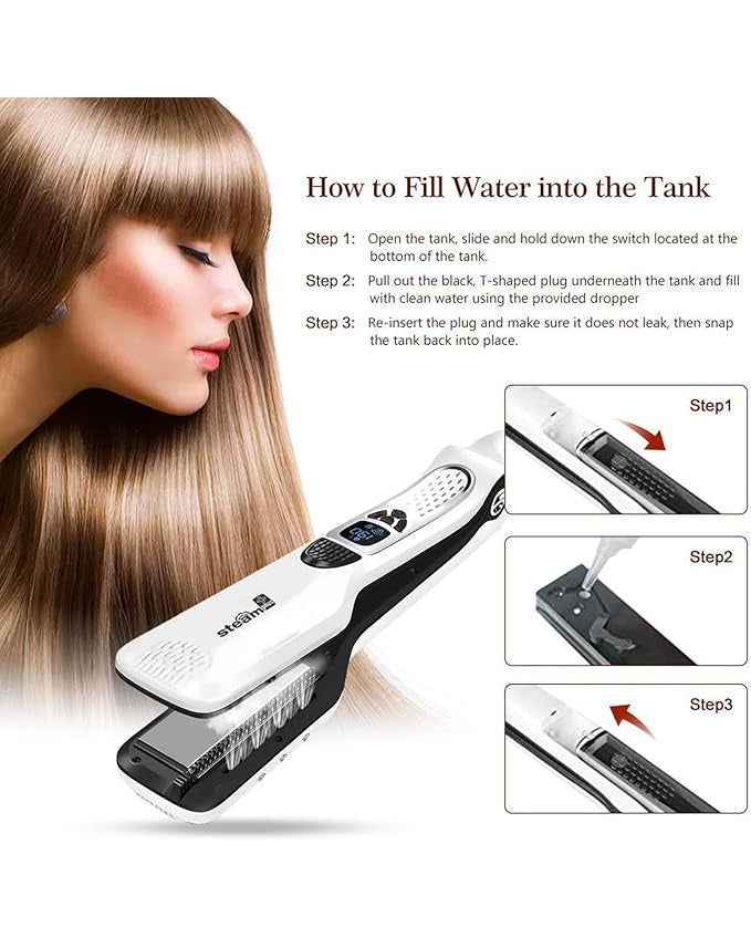 Professional Tourmaline Ceramic Steam Iron for Hair
