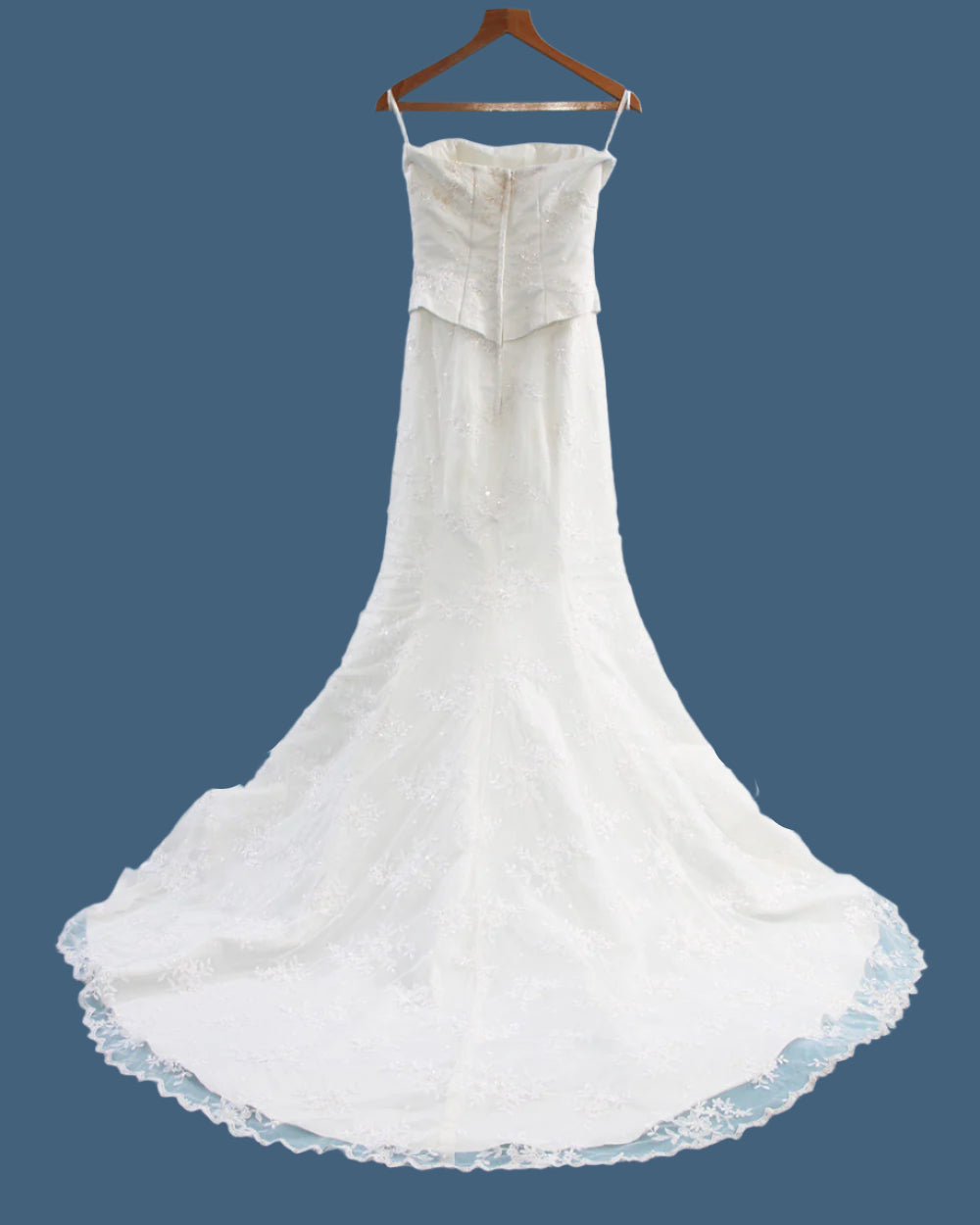 Ivory Strapless Fishtail Wedding Dress