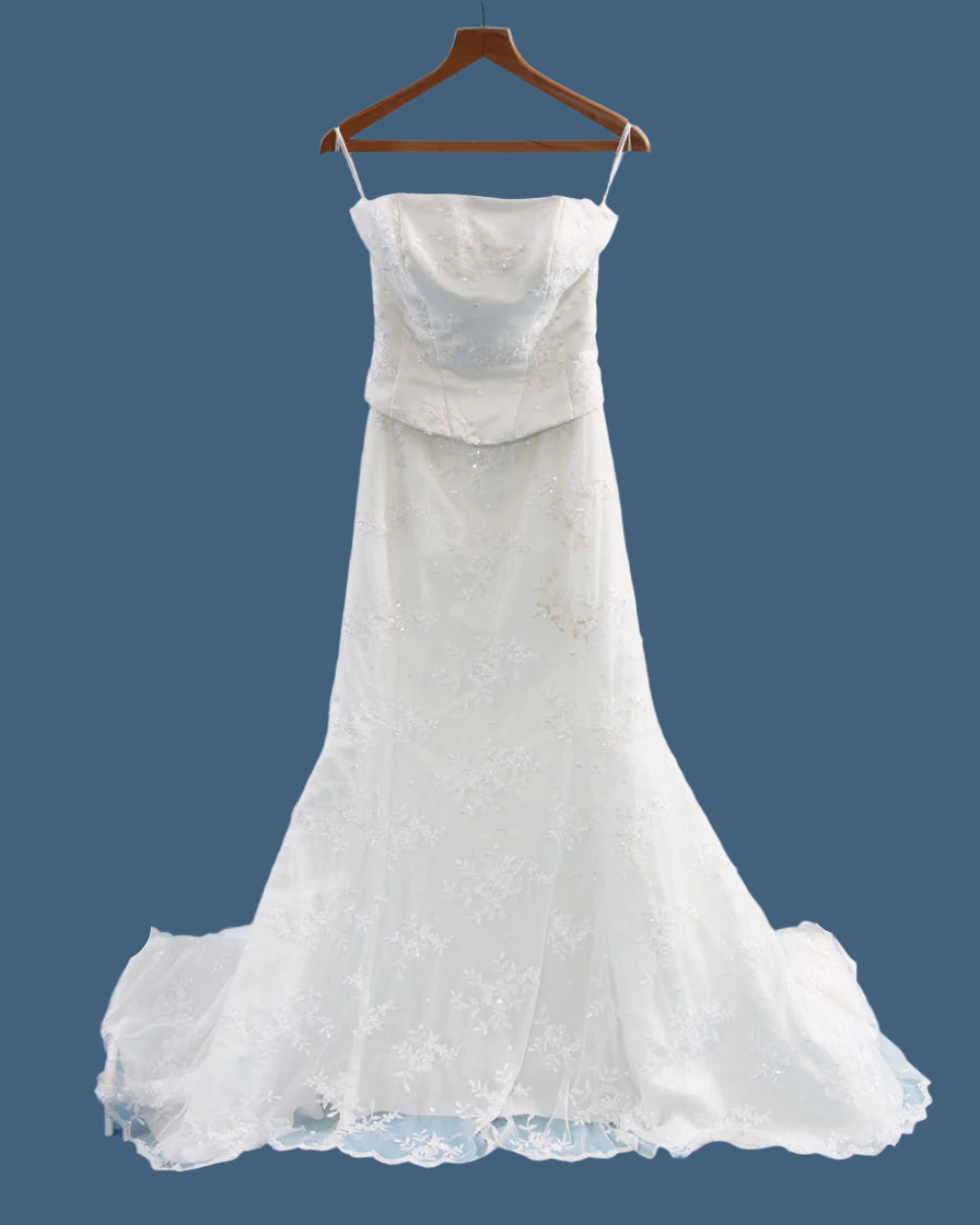 Ivory Strapless Fishtail Wedding Dress