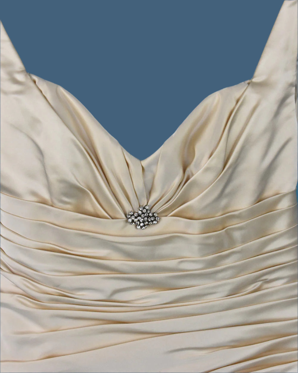 Maggie Sottero Champagne A Line Wedding Dress Size 14