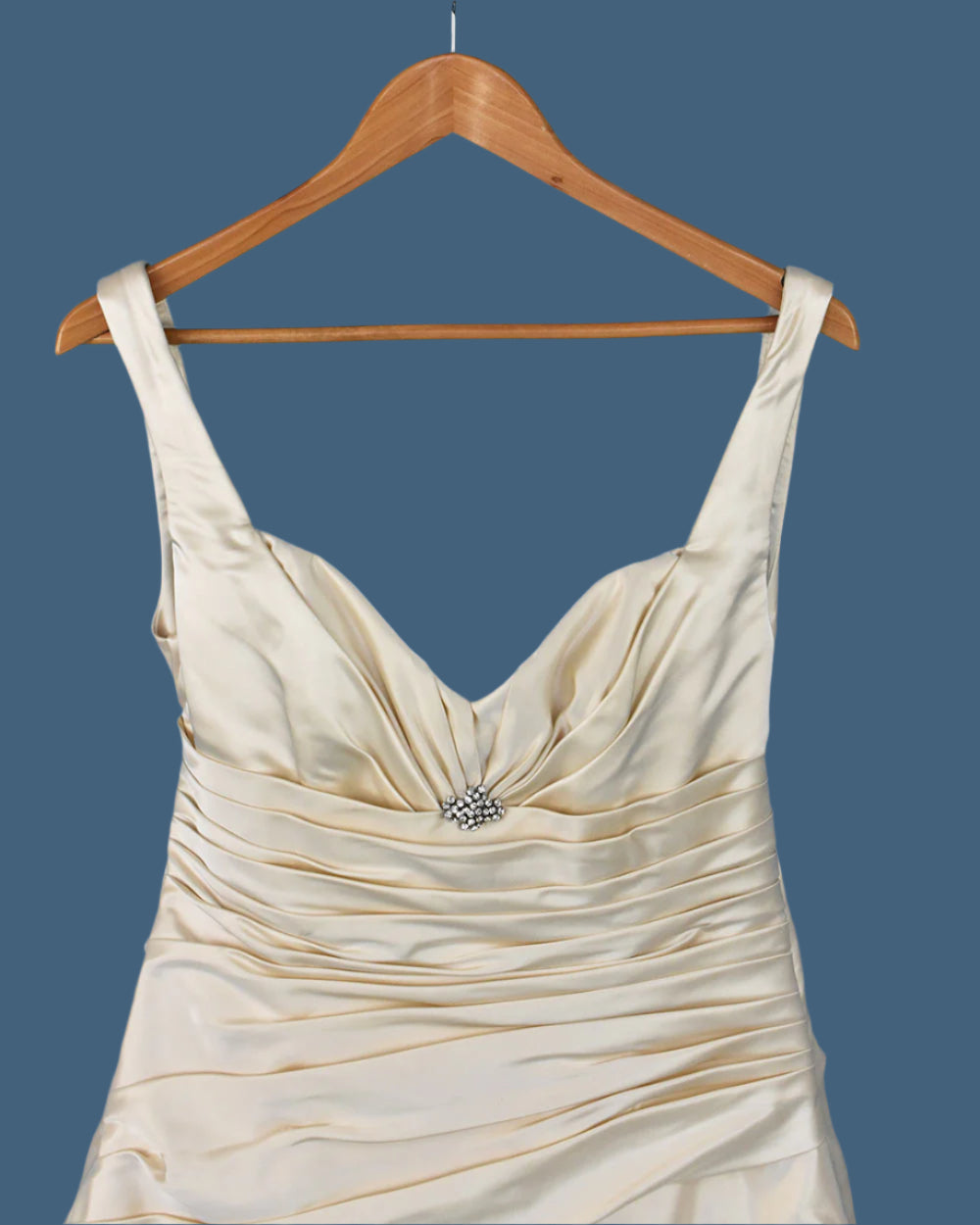 Maggie Sottero Champagne A Line Wedding Dress Size 14