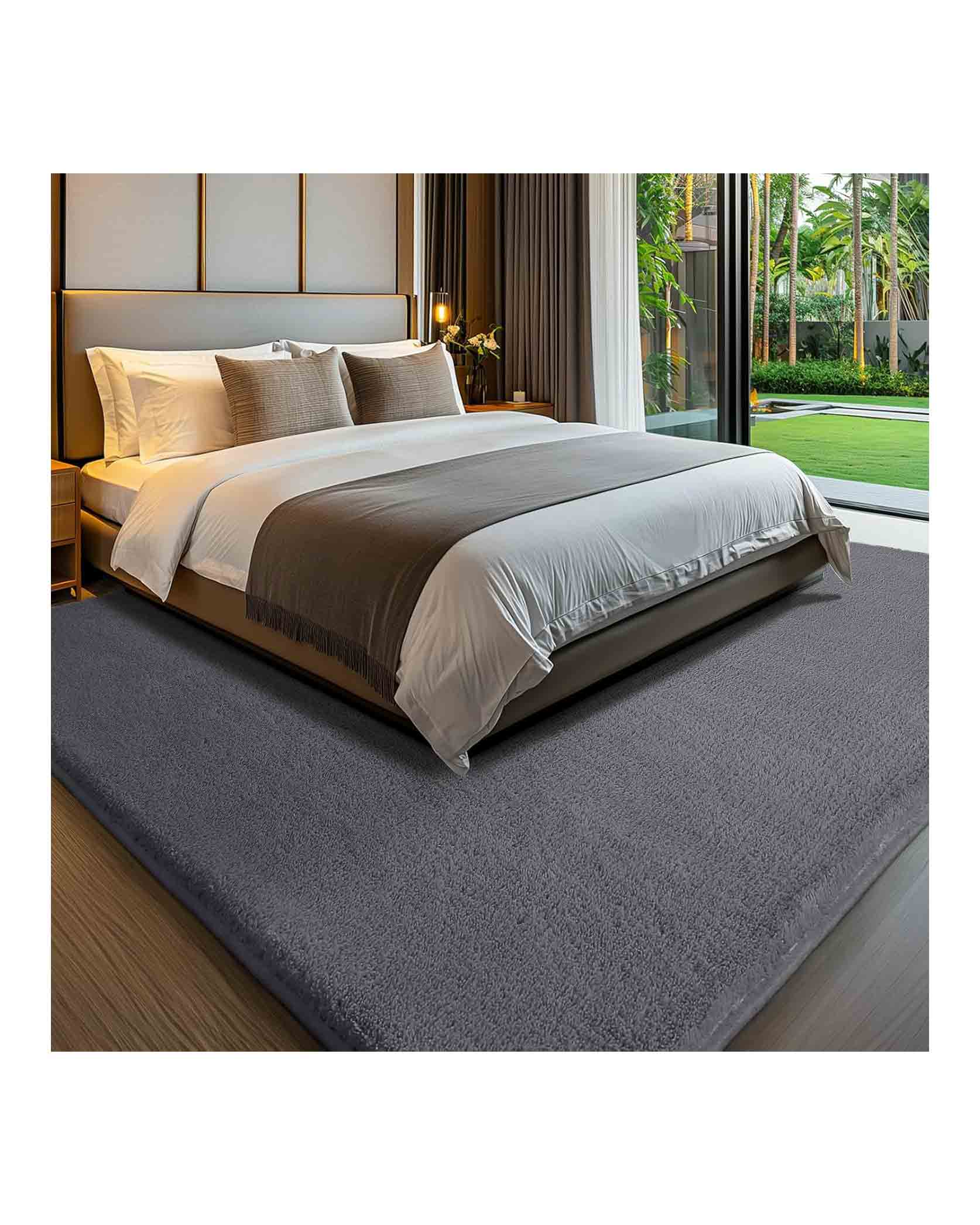 Large Carpet Rug 200 X 300cm Dark Grey